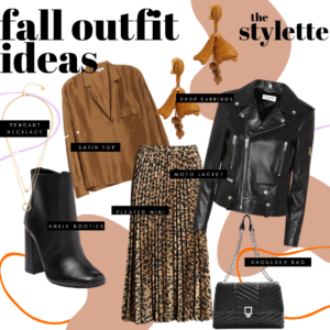 Read more about the article Satin Top + Midi Skirt Fall Outfit Idea